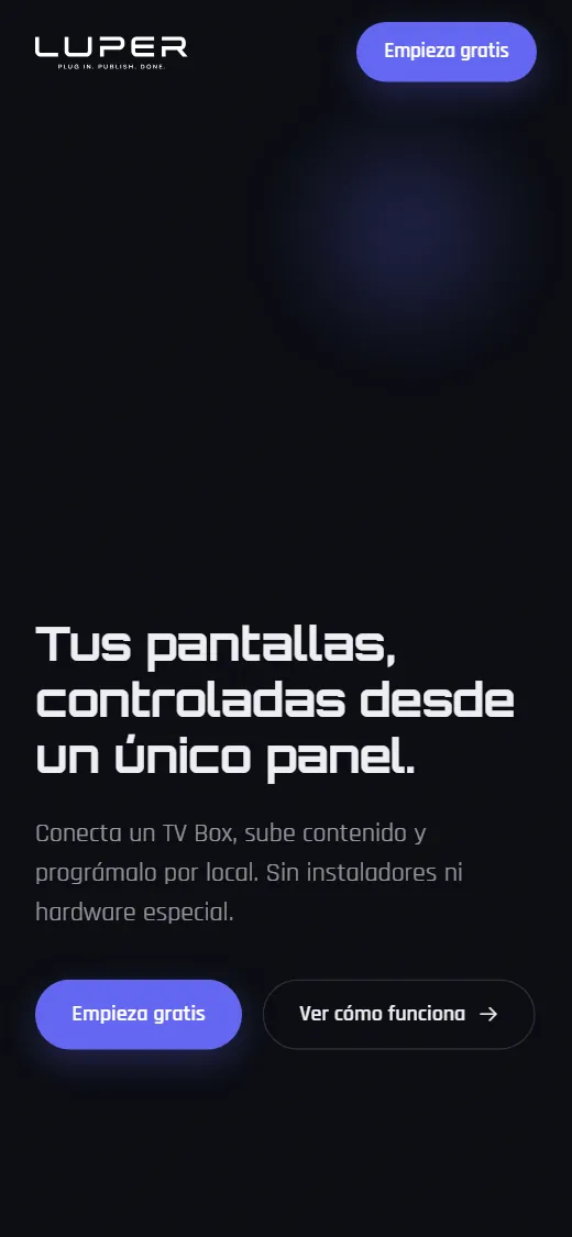 Luper vista en un móvil